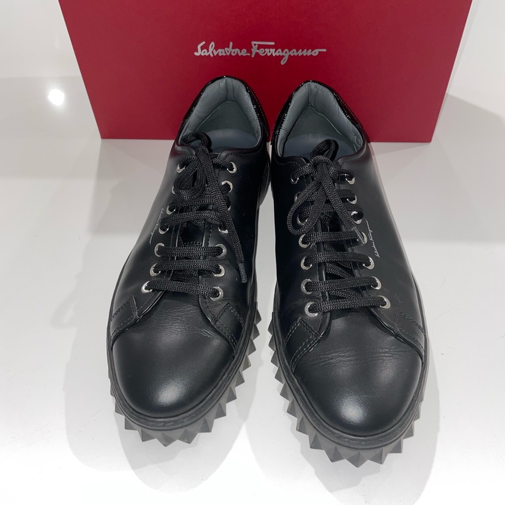 Salvatore Ferragamo Leather Low-Top Sneakers